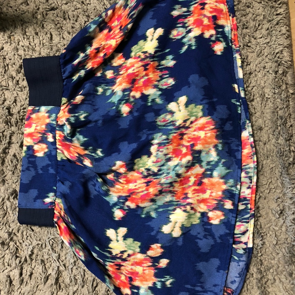 Floral blue & orange skirt!